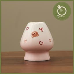 Đế gác chổi chasen mẫu hồng hoa (KJ-14) | Dụng cụ matcha 1