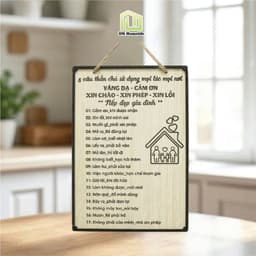 Bảng Gỗ Qui tắc gia đình hạnh phúc, vợ chồng, câu nói hay ý nghĩa gia đình decor trang trí nhà cửa 3