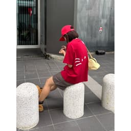 Áo thun BOXY Local Brand VEQISTU "Mèo Râu" Áo Thun Boxy Form Rộng Unisex Nam Nữ Tay Ngắn  250Gsm Cotton 5