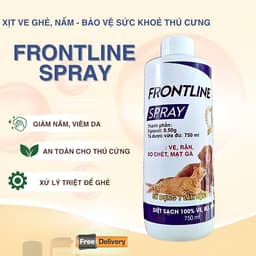 Xịt Ve Rận Bọ Chét Cho Chó Mèo Frontine Spray 500ml – Loại Bỏ  Ve Nhanh, An Toàn Thú Cưng 1