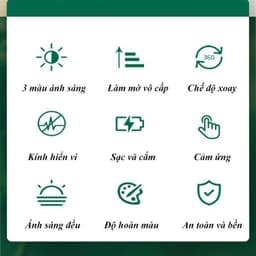 Đèn Bàn Học LED Đọc Sách Làm Việc Chống Cận Bảo Vệ Mắt Triều Cường  Cảm Ứng Cấp Độ Điều Chỉnh Vùng Sáng 8