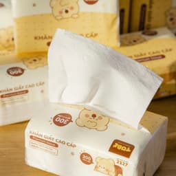 [ TOBE ] Gói giấy để bàn cao cấp dai dày 4 lớp , trắng tự nhiên không mùi 300 tờ 7