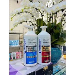 Cặp Dầu Gội Xả Biotin Collagen Plus Salt Free Keratin | Giảm Rụng Tóc, Phục Hồi Tóc, Hư Tổn, Mềm Mượt | 2000ml 5