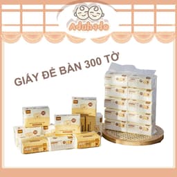 [ TOBE ] Gói giấy để bàn cao cấp dai dày 4 lớp , trắng tự nhiên không mùi 300 tờ 1
