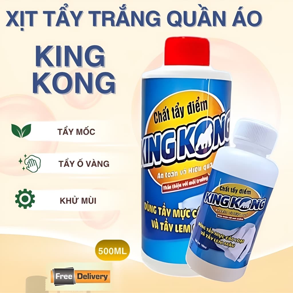 Xịt Tẩy Trắng Quần Áo K.K 500ml – Làm Sáng Quần Áo, Loại Bỏ Vết Ố Cứng Đầu