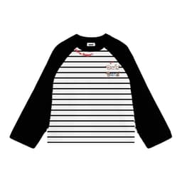 Áo Thun Tay Dài Raglan Phối Sọc Ngang Long Sleeve Boxy Form Rộng Cổ Tròn Unisex Áo Thu Đông BST Mới Phong Cách Hàn 5