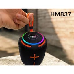 LOA BLUETOOTH HM837 – ÂM THANH MẠNH MẼ  ĐÈN LED ĐỔI MÀU CHỐNG NƯỚC TIỆN DỤNG 2