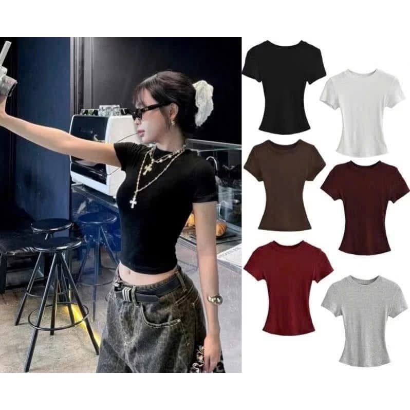 [Peinn] [ SLIM TEE] Áo thun Baby Tee Siêu Ôm body, thun tăm lạnh chất co dãn 12 Tháng Sáu MA 208