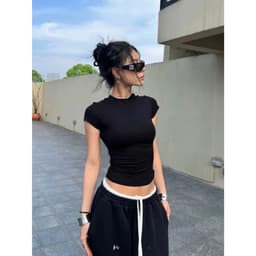[Peinn] [ SLIM TEE] Áo thun Baby Tee Siêu Ôm body, thun tăm lạnh chất co dãn 12 Tháng Sáu MA 208 4