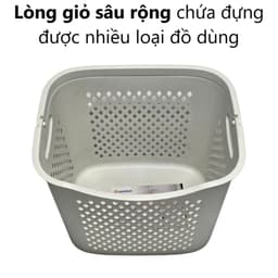 Giỏ Nhựa Vuông Caro Có Quai Xách Việt Nhật 3371/72/73, Sọt Đựng Quần Áo Và Đồ Chơi Tiện Ích - DOMUS 3