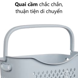 Giỏ Nhựa Vuông Caro Có Quai Xách Việt Nhật 3371/72/73, Sọt Đựng Quần Áo Và Đồ Chơi Tiện Ích - DOMUS 4