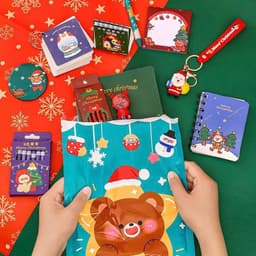 Túi quà giáng sinh túi mù dụng cụ học tập LOẠI TO gồm 8-10 sản phẩm chủ đề Noel ngẫu nhiên - Smart Baby 4