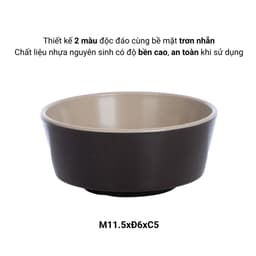 Bát Cơm 2 Tông Màu Nhám Việt Nhật 6864/65, Chén Melamine Bền Đẹp Chống Va Đập Tốt - DOMUS 2