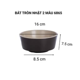 Bát Cơm 2 Tông Màu Nhám Việt Nhật 6864/65, Chén Melamine Bền Đẹp Chống Va Đập Tốt - DOMUS 4