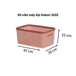 Rổ Nhựa Đan Viền Mây Việt Nhật Hokori 3517, Giỏ Đựng Đồ Đa Dụng Tiết Kiệm Diện Tích - DOMUS 6