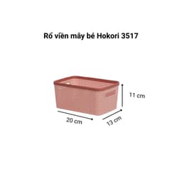Rổ Nhựa Đan Viền Mây Việt Nhật Hokori 3517, Giỏ Đựng Đồ Đa Dụng Tiết Kiệm Diện Tích - DOMUS 3