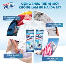 Xịt Tẩy Trắng Quần Áo Snow White Chính Hãng 500ml – Làm Sáng Quần Áo, Loại Bỏ Vết Ố Cứng Đầu 6