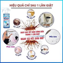 Xịt Tẩy Trắng Quần Áo Snow White Chính Hãng 500ml – Làm Sáng Quần Áo, Loại Bỏ Vết Ố Cứng Đầu 8