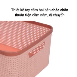 Rổ Nhựa Đan Viền Mây Việt Nhật Hokori 3517, Giỏ Đựng Đồ Đa Dụng Tiết Kiệm Diện Tích - DOMUS 2