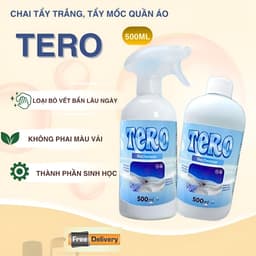 Xịt Tẩy Trắng Quần Áo TERO Chính Hãng 500ml – Làm Sáng Quần Áo, Loại Bỏ Vết Ố Cứng Đầu 1