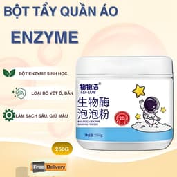 Bột Tẩy Trắng Quần Áo Enzyme Sinh Học LUJIE 260G – Tẩy Ố Vàng, Làm Sáng Quần Áo Nhanh 1