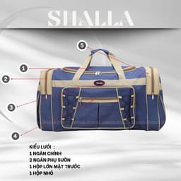 Túi xách du lịch cỡ đại - trung BIG-OXFORD sang trọng BOF10 Shalla 6