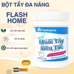 Bột Tẩy Trắng Quần Áo FLASH HOME 250G – Tẩy Ố Vàng, Làm Sáng Quần Áo Nhanh 1