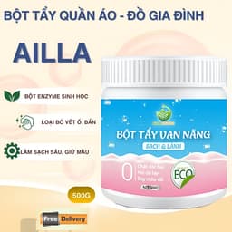 Bột Tẩy Đa Năng Siêu Sạch Ailla 500g Chính Hãng – Tẩy Ố Vàng, Khử Mùi, Làm Sáng Bề Mặt 1