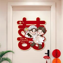 Chữ Hỷ Dán Tường Trang Trí Phòng Cưới, Phòng Tân Hôn, Đám Cưới 4