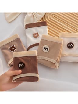 Sét 10 Quần Lót Nữ Cotton Gân Tăm Hoạ Tiết Gấu Tông Màu Nâu dễ Thương 5A 9
