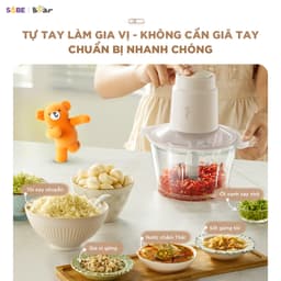 Máy Xay Thịt Bear CH-5H03E33, Công Suất 300w - Dung Tích 1.8Lit, Xay Thịt, Cá, Hạt Khô Đa Năng, Hàng Chính Hãng 2