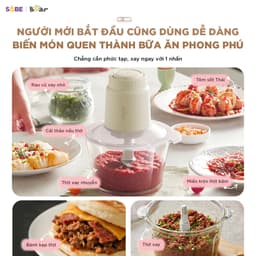 Máy Xay Thịt Bear CH-5H03E33, Công Suất 300w - Dung Tích 1.8Lit, Xay Thịt, Cá, Hạt Khô Đa Năng, Hàng Chính Hãng 7