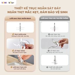 Máy Xay Thịt Bear CH-5H03E33, Công Suất 300w - Dung Tích 1.8Lit, Xay Thịt, Cá, Hạt Khô Đa Năng, Hàng Chính Hãng 3