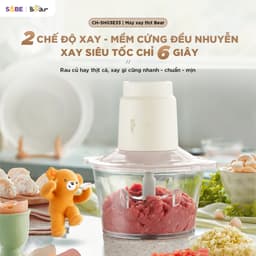 Máy Xay Thịt Bear CH-5H03E33, Công Suất 300w - Dung Tích 1.8Lit, Xay Thịt, Cá, Hạt Khô Đa Năng, Hàng Chính Hãng 9