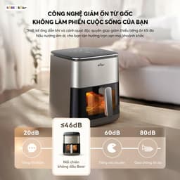 Nồi Chiên Không Dầu Bear AF-5H20J75, 6Lit - 2100w, 8 Chế Độ Nấu - Điều Khiển Cảm Ứng, Hàng Chính Hãng 4