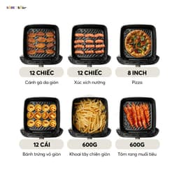 Nồi Chiên Không Dầu Bear AF-5H20J75, 6Lit - 2100w, 8 Chế Độ Nấu - Điều Khiển Cảm Ứng, Hàng Chính Hãng 6