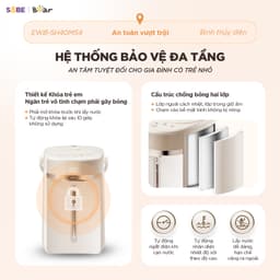 Bình Thủy Điện Bear EWB-5H50M54, 5Lit - 1250w, 11 Mức Nhiệt Đun Sôi Nhanh Giữ Nhiệt Có Đèn Báo, Bảo hành 18 Tháng 3