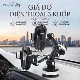 Giá đỡ điện thoại 3 khớp gắn taplo, kính ô tô hoặc bàn làm việc, chống rung, siêu chắc 2