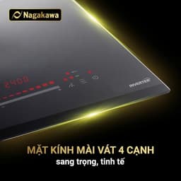 Bếp đôi điện từ Inverter Nagakawa NAG1215M | Nhập khẩu từ Malaysia | Mặt kính Đức | BH tại nhà 5 năm 6