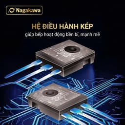 Bếp đôi điện từ Inverter Nagakawa NAG1215M | Nhập khẩu từ Malaysia | Mặt kính Đức | BH tại nhà 5 năm 5