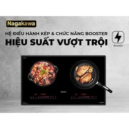 Bếp đôi điện từ Nagakawa NK2C08MS | Nhập khẩu từ Malaysia | Mặt kính ĐỨC | BH tại nhà 5 năm 7