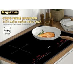 Bếp đôi điện từ Nagakawa NK2C08MS | Nhập khẩu từ Malaysia | Mặt kính ĐỨC | BH tại nhà 5 năm 6