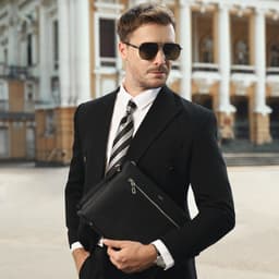 Túi Clutch Nam LECOS LCH1 Vải Oxford Phom Cứng Cáp May Tay Tỉ Mỉ 2
