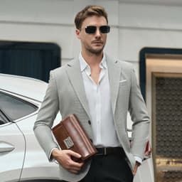 Túi Clutch Nam LECOS LC10 Da Cao Cấp Quai Đeo Cổ Tay Tiện Lợi Dự Tiệc 3