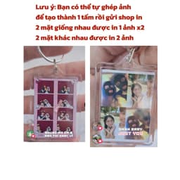 Móc khoá in ảnh photobooth theo yêu cầu- (gửi ảnh qua phần chatt với shop) 3