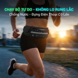 Túi Chạy Bộ Thể Thao Đi Xe Đạp Leo Núi Chống Nước JYoohome Đai Đeo Bụng Đựng Điện Thoại Nước Uống 3
