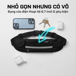 Túi Chạy Bộ Thể Thao Đi Xe Đạp Leo Núi Chống Nước JYoohome Đai Đeo Bụng Đựng Điện Thoại Nước Uống 4