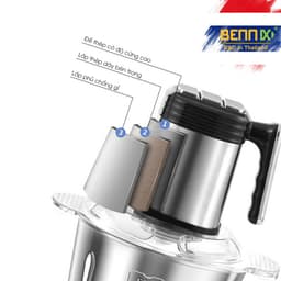 Máy Xay Thịt Làm Ruốc Cối Inox 3L Bennix BN-88MG, Máy Xay Rau Củ Thịt Cá Đa Năng Công Suất 400W 9