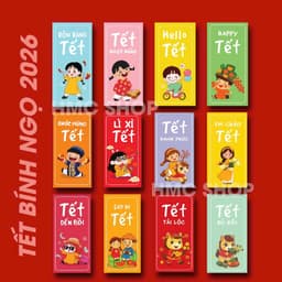 Lì xì tết 2026 [ Combo 50 ] 2026 Bính Ngọ giá sỉ đẹp độc lạ theo yêu cầu 1