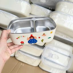 hộp cơm inox 304 2 ngăn dung tích 1000ml có nắp VINBEO 9